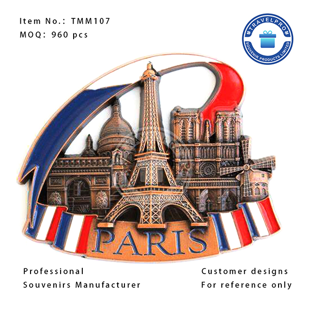 Wholesale High Quality Paris Customized Fridge Magnet