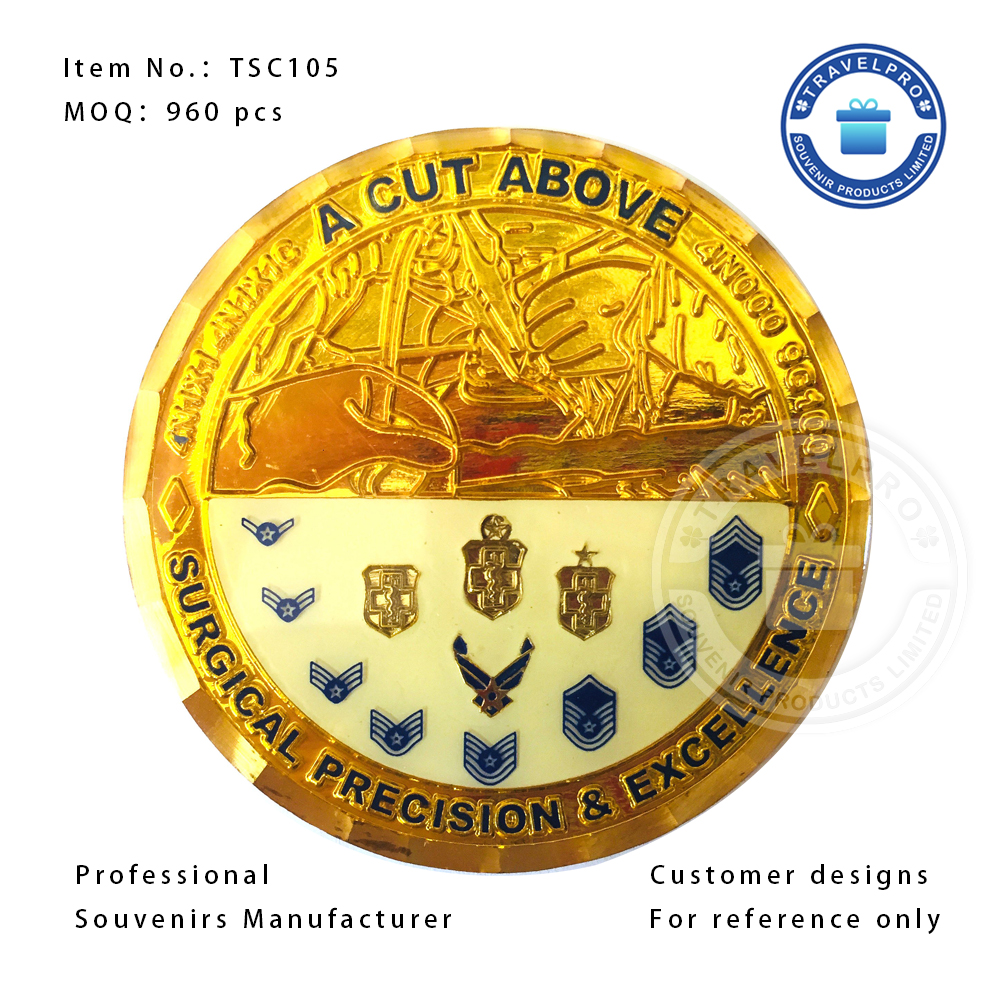 Metal coin die striking process and design complexity
